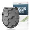 WC-Sitz 'Grey Hexagons' mit Absenkautomatik Duroplast