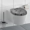 WC-Sitz mit grauem Wabenmuster