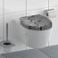 WC-Sitz mit grauem Wabenmuster