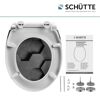 WC-Sitz Duroplast grau mit Montageanleitung und Befestigungsmaterial