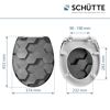 WC-Sitz grau mit Wabenmuster