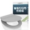 WC-Sitz 'Slim Grey' mit Absenkautomatik hellgrau Duroplast