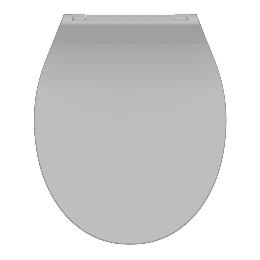 Grauer WC-Sitz von oben