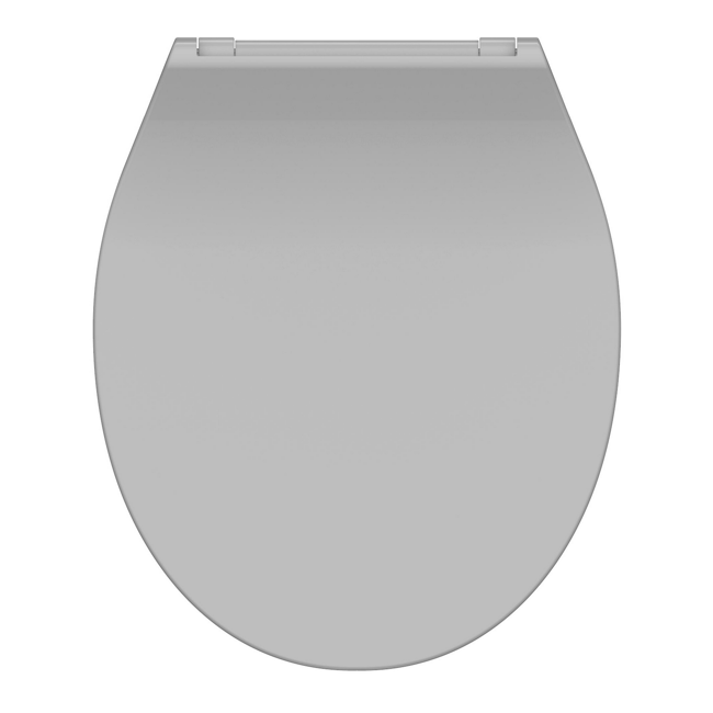 Bild von WC-Sitz 'Slim Grey' mit Absenkautomatik grau 37 x 44 cm