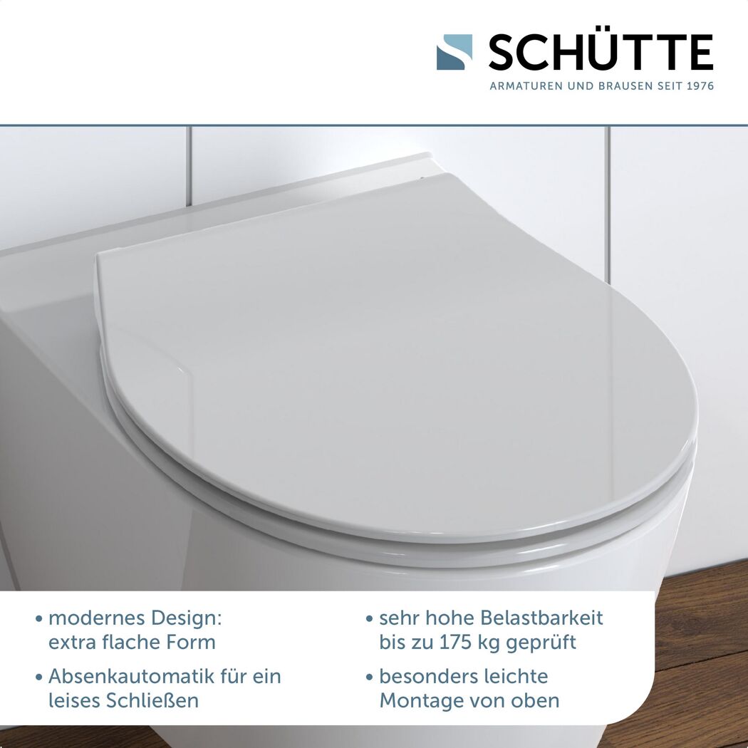 WC-Sitz, weiß, extraflach