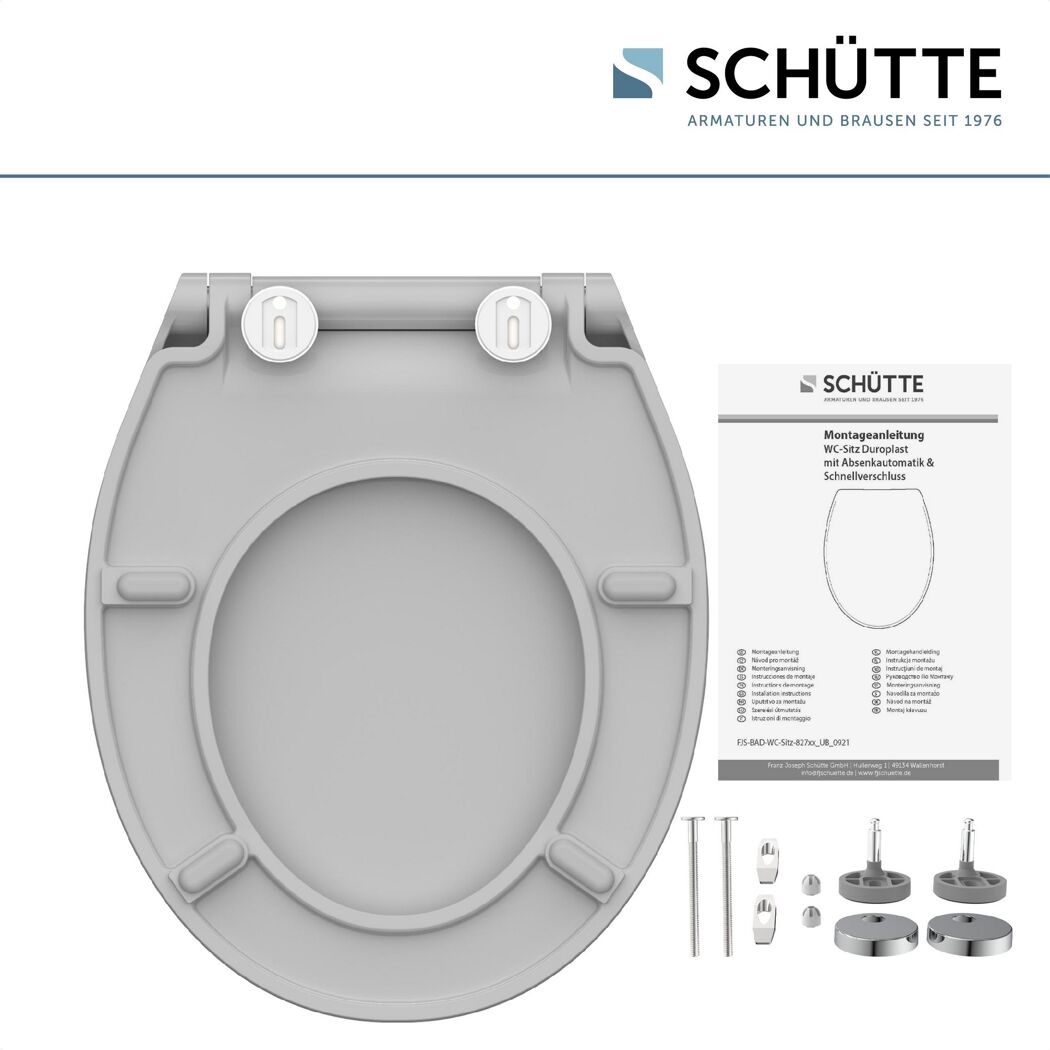 Schütte WC-Sitz Duroplast mit Anleitung und Montagematerial