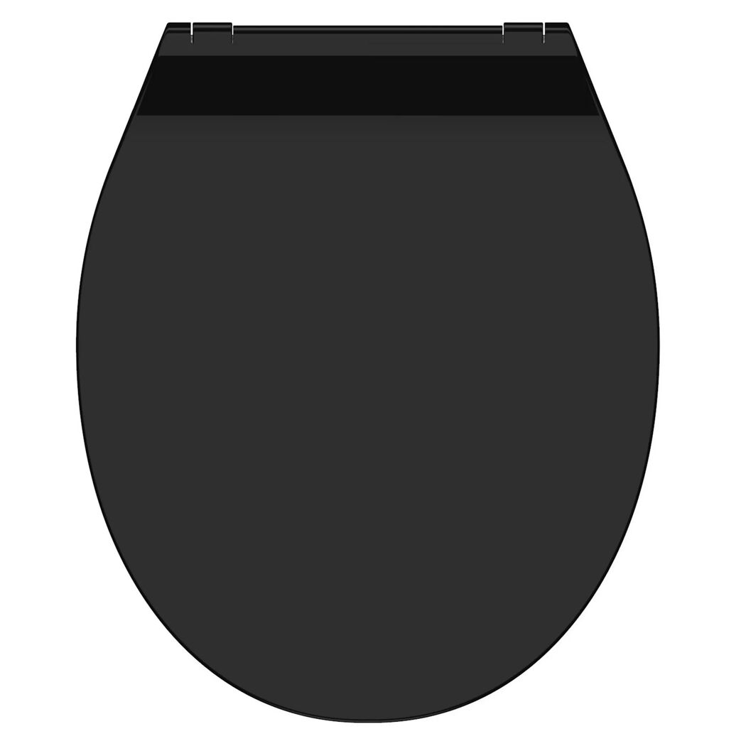 WC-Sitz 'Slim Black' mit Absenkautomatik schwarz Duroplast