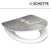 WC-Sitz mit goldenem meditierendem Frosch