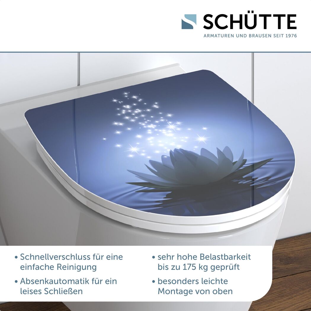 WC-Sitz mit Seerosenmotiv