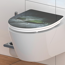 Verkleinertes Bild von WC-Sitz 'Raindrop HG' mit Absenkautomatik grau/grün 37,5 x 45 cm