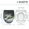 WC-Sitz mit grünem Blattmotiv