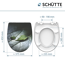 Verkleinertes Bild von WC-Sitz 'Raindrop HG' mit Absenkautomatik grau/grün 37,5 x 45 cm