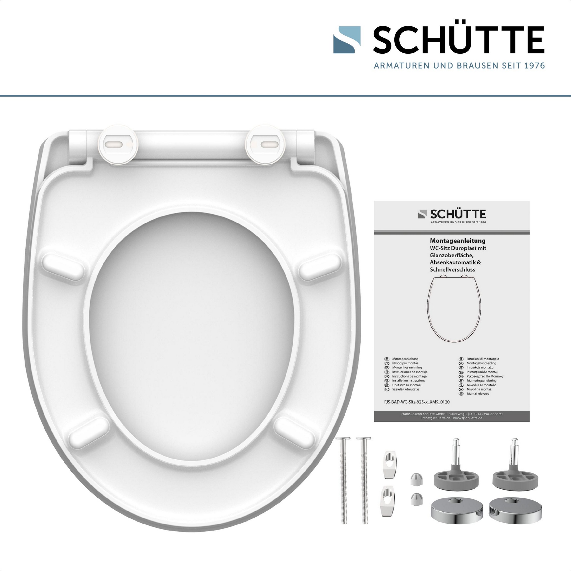 WC-Sitz 'White Wave HG' mit Absenkautomatik weiß 37,5 x 45 cm + product picture