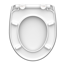 Verkleinertes Bild von WC-Sitz 'Broken Glass HG' mit Absenkautomatik schwarz/weiß 37,5 x 45 cm