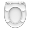 Verkleinertes Bild von WC-Sitz 'Round Dips HG' mit Absenkautomatik grau 37,5 x 45 cm