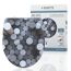 WC-Sitz mit grau-blauem 3D-Zylinder-Muster