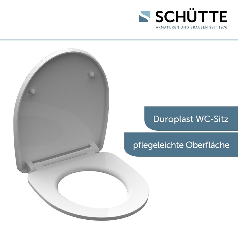 Weißer WC-Sitz Duroplast von Schütte