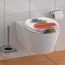 Bunte WC-Brille mit Steinen