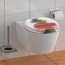 Verkleinertes Bild von WC-Sitz 'Colorful Stones' mit Absenkautomatik bunt 37,5 x 43,5 cm