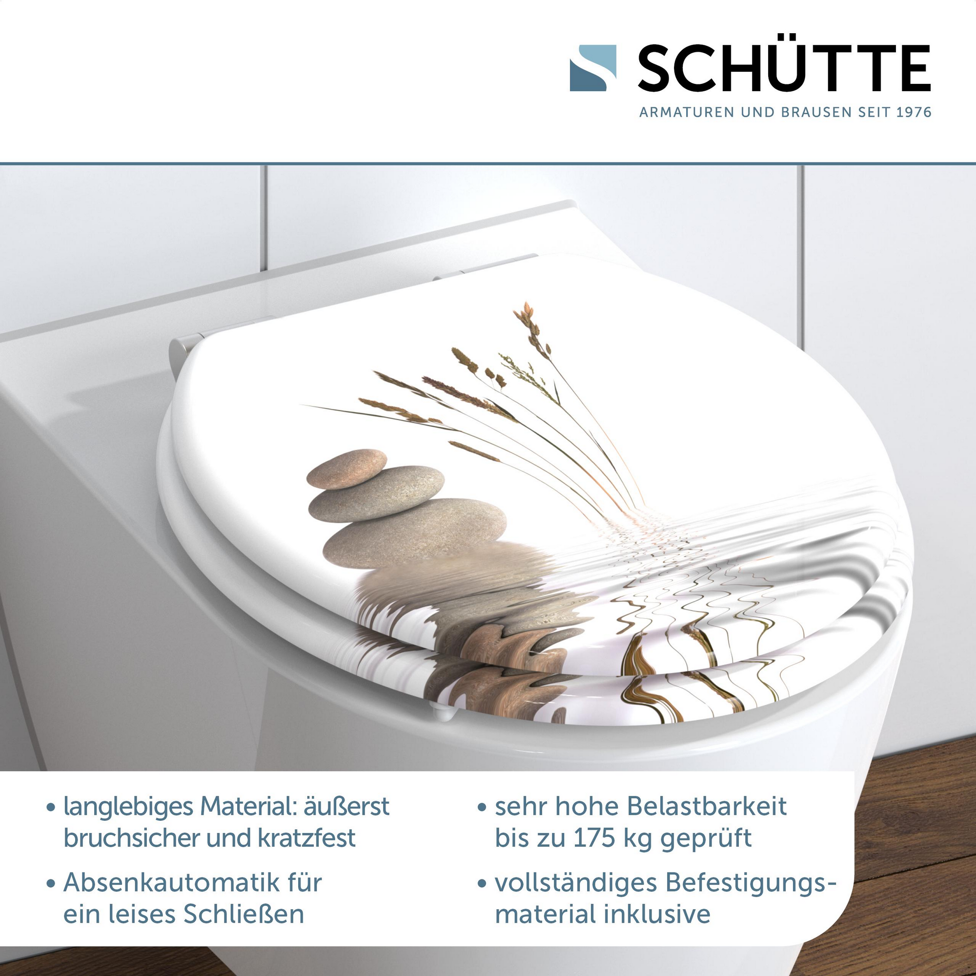 WC-Sitz 'Balance' mit Absenkautomatik weiß/grau 37,5 x 43,5 cm + product picture