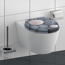 Verkleinertes Bild von WC-Sitz 'Grey Stones' mit Absenkautomatik grau 37,5 x 43,5 cm