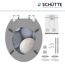 WC-Sitz 'Grey Stones' mit Absenkautomatik Holzkern