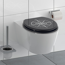 Verkleinertes Bild von WC-Sitz 'Compass' mit Absenkautomatik schwarz/weiß 37,5 x 43,5 cm