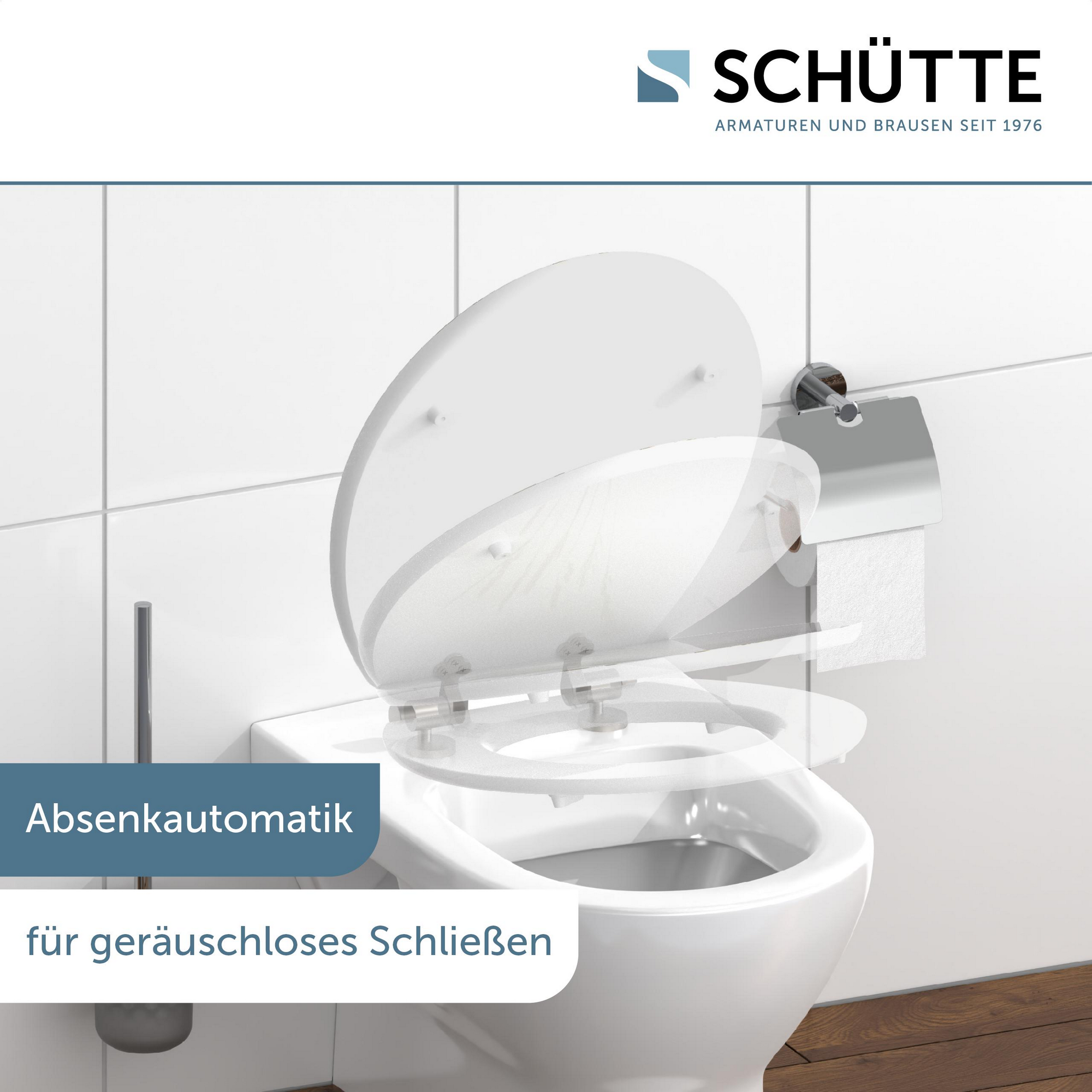 WC-Sitz 'Balance HG' mit Absenkautomatik weiß/grau 37 x 43,5 cm + product picture
