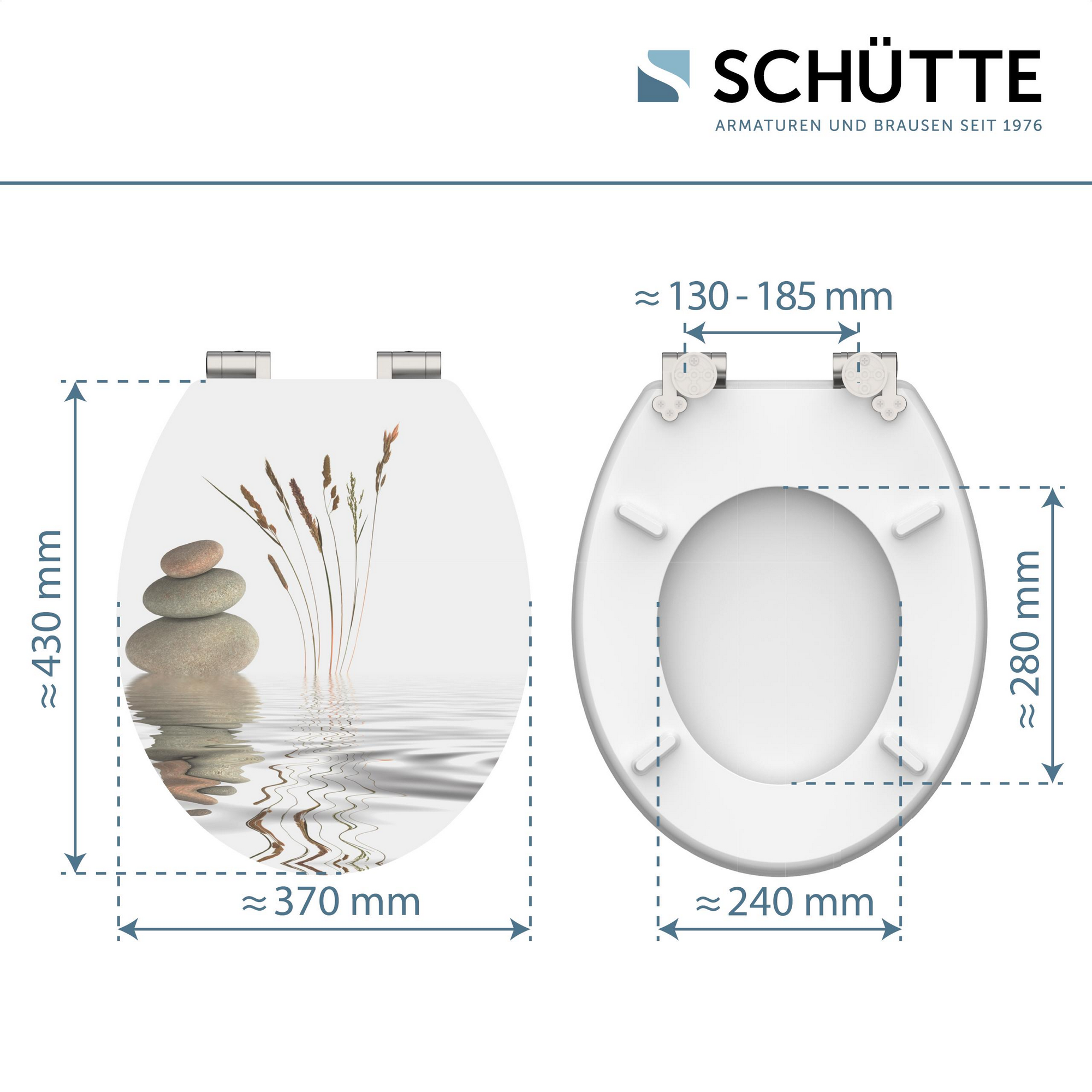 WC-Sitz 'Balance HG' mit Absenkautomatik weiß/grau 37 x 43,5 cm + product picture