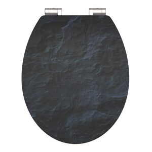 WC-Sitz 'Black Stone HG' mit Absenkautomatik schwarz 37 x 43 cm