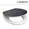 WC-Sitz weiß mit schwarzer Marmor-Optik