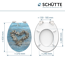 Verkleinertes Bild von WC-Sitz 'Shell Heart HG' mit Absenkautomatik blau/grau 37 x 43 cm