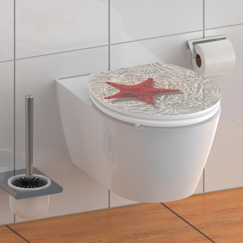 WC-Sitz mit Seestern-Motiv