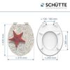 WC-Sitz RED STARFISH mit Maßen