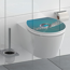 Verkleinertes Bild von WC-Sitz 'Water Drop HG' mit Absenkautomatik blau 37 x 43 cm