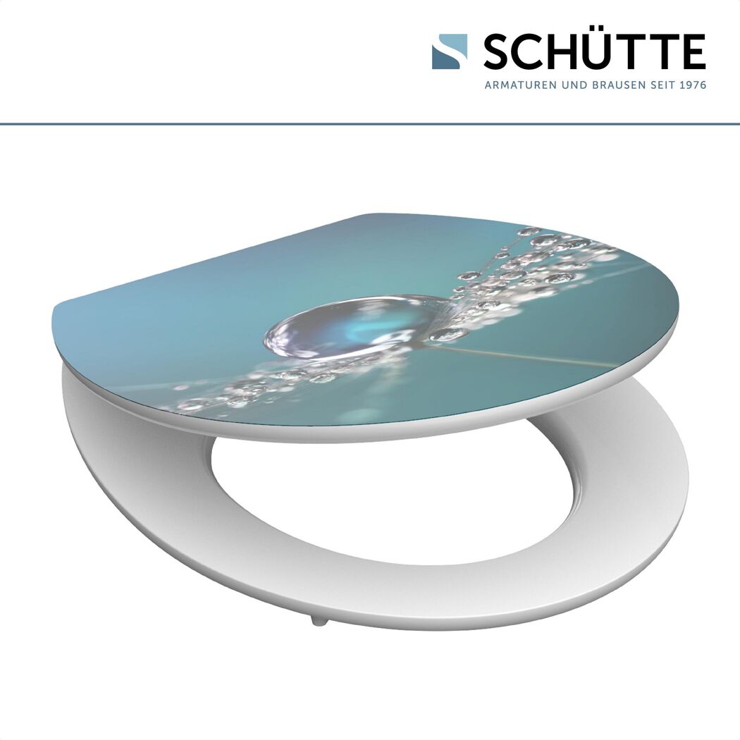 WC-Sitz mit Wassertropfen-Motiv