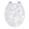 WC-Sitz DIAMOND mit grau-weißem Dreiecksmuster