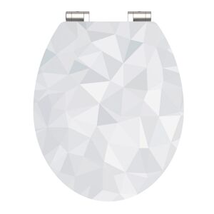 WC-Sitz 'Diamond HG' mit Absenkautomatik weiß/grau 37 x 43 cm