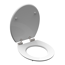 Verkleinertes Bild von WC-Sitz 'Diamond HG' mit Absenkautomatik weiß/grau 37 x 43 cm