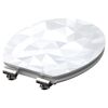 Weißer WC-Sitz DIAMOND mit geometrischem Muster