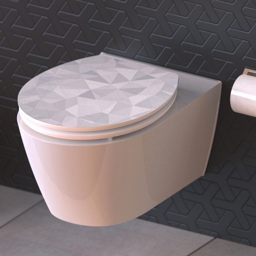 WC-Sitz DIAMOND mit geometrischem Muster