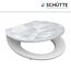 Weißer WC-Sitz DIAMOND mit grauem Muster