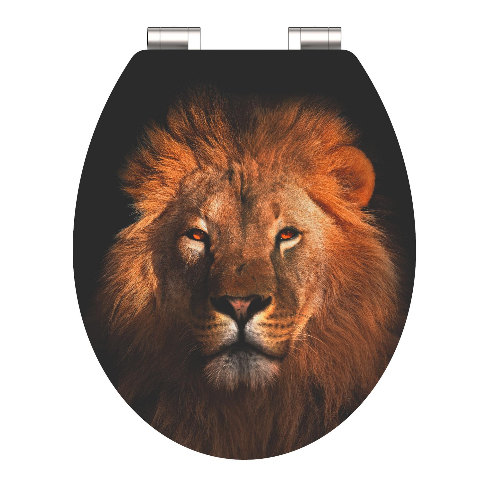 WC-Sitz 'Lion HG' mit Absenkautomatik schwarz/braun 37 x 43 cm + product picture