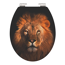 Verkleinertes Bild von WC-Sitz 'Lion HG' mit Absenkautomatik schwarz/braun 37 x 43 cm