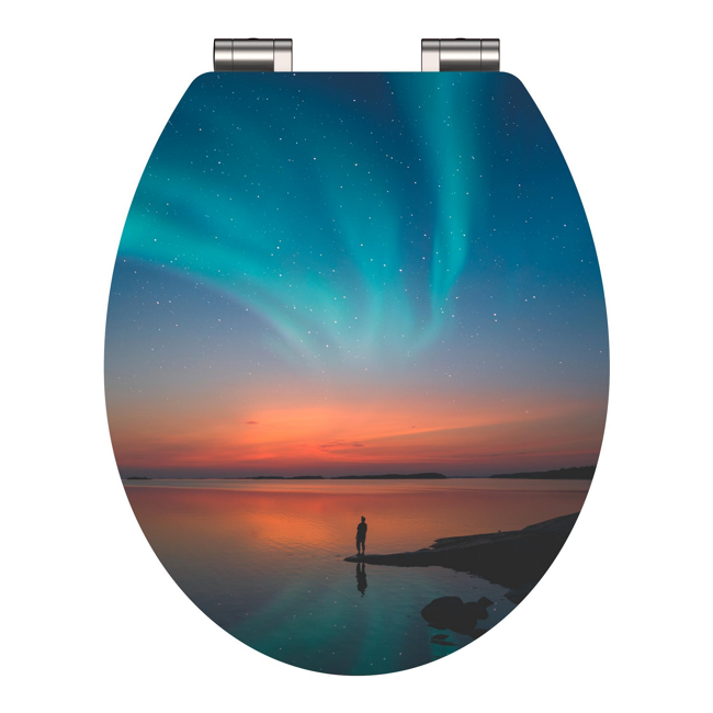 Bild von WC-Sitz 'Polar Lights HG' mit Absenkautomatik bunt 37 x 43 cm