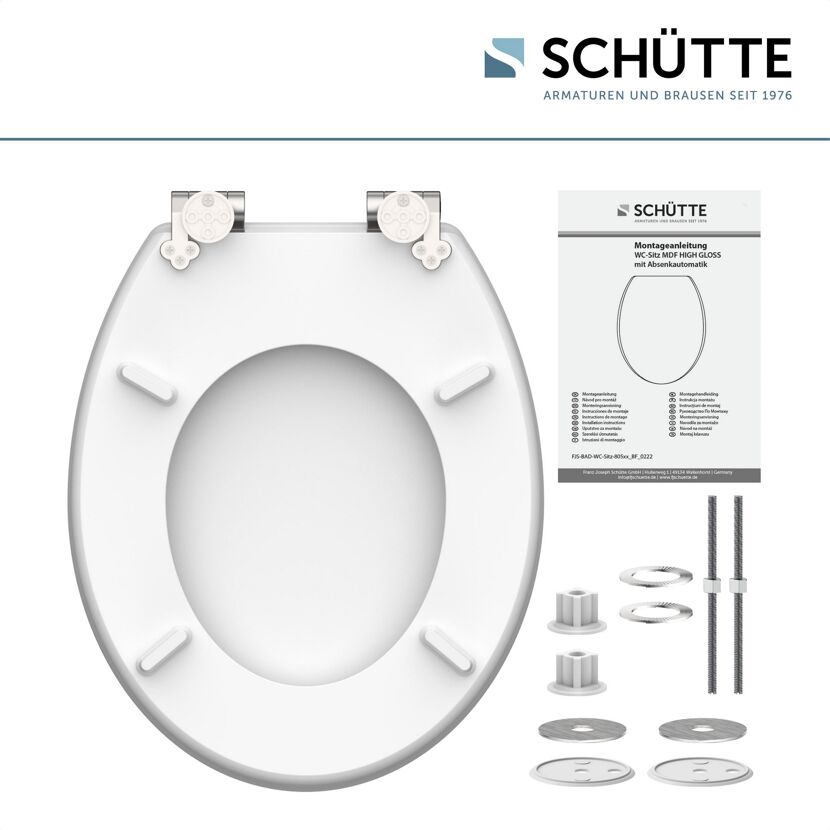 Schütte WC-Sitz HIGH GLOSS mit Absenkautomatik und Montageanleitung