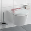 Verkleinertes Bild von WC-Sitz 'Flowers and Wood HG' mit Absenkautomatik weiß/rosa 37 x 43 cm