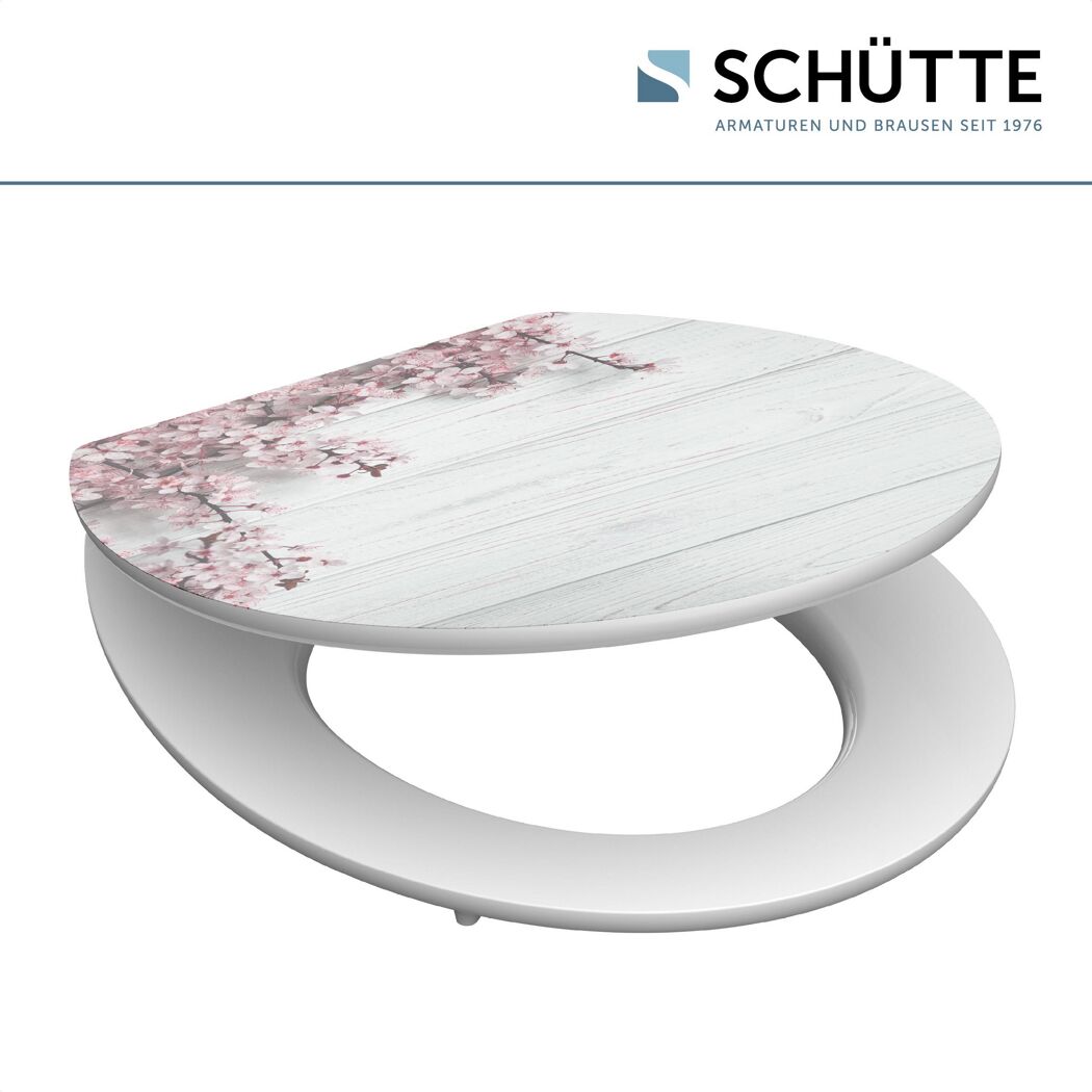 WC-Sitz mit Kirschblütenmuster