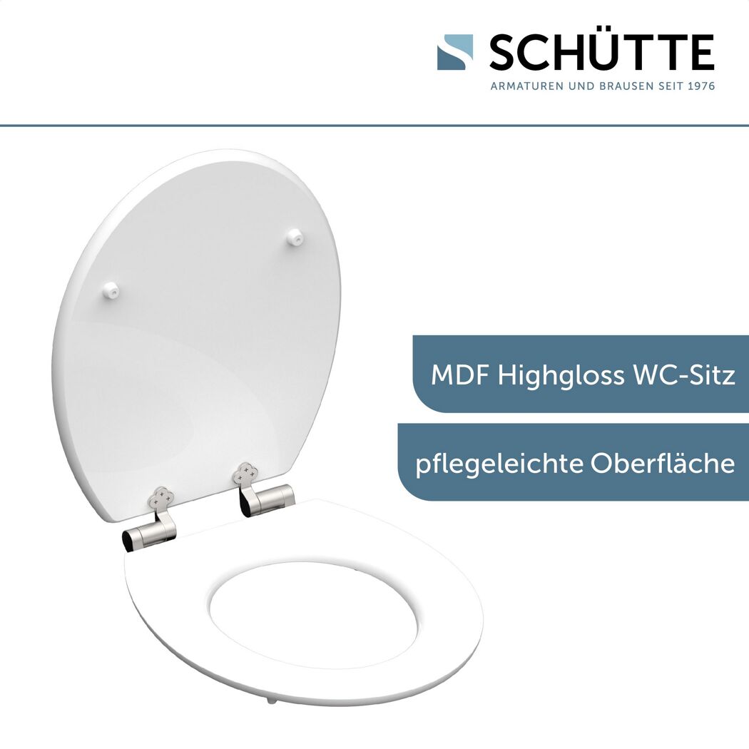 Weißer WC-Sitz der Marke SCHÜTTE