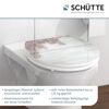 WC-Sitz mit Kirschblüten-Motiv auf Holzoptik